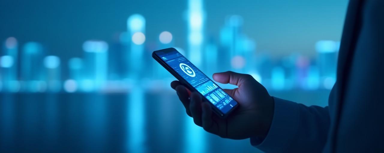 شخص يستخدم الهاتف الذكي لتصفح الإنترنت السريع